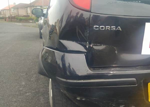 Chloe's Vauxhall Corsa is a write-off after a hit and run driver smashed into it and drove off without leaving any details.