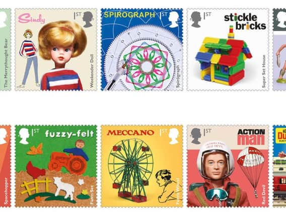A new set of stamps featuring some of the most iconic and much-loved British toys from the last 100 years