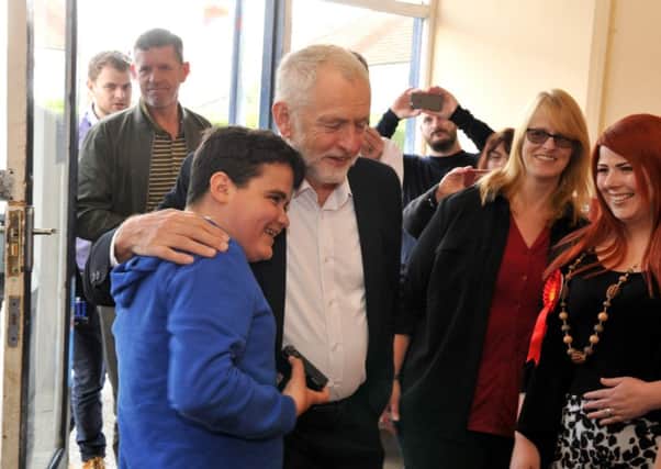 Photo Neil Cross
Jeremy Corbyn visiting Sustainability Morecambe at Stanley's Youth and Community Centre
Jeremy Corbyn with new best friend Micky Balshaw
