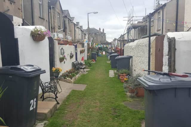 The alley behind Leyster Street in Morecambe has been transformed.