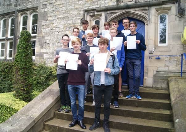 Some of the top achievers with their GCSE results at LRGS.