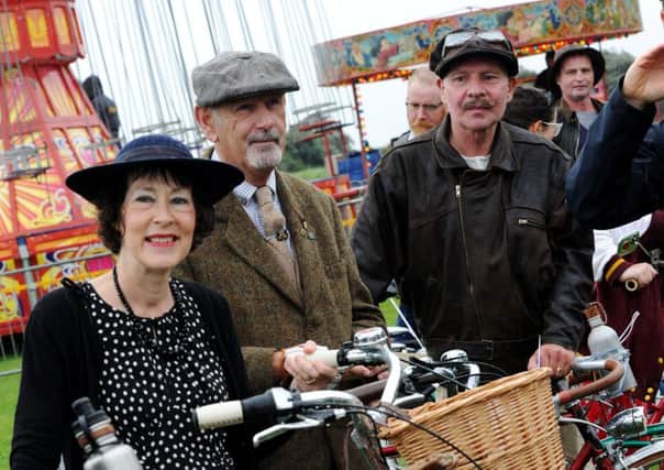 The Vintage by the Sea festival attracted large numbers in 2016 to see the various craft, vintage stalls and exhibitions based around the Midland Hotel in Morecambe. Competitors in the vintage cycle competition. Picture by Paul Heyes, Saturday September 03, 2016.