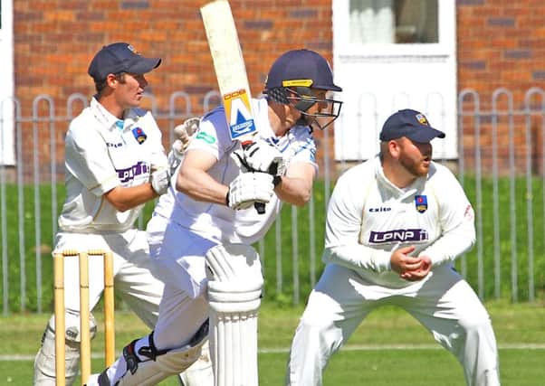 Morecambe's sub pro Billy Godleman hit 104 not out.