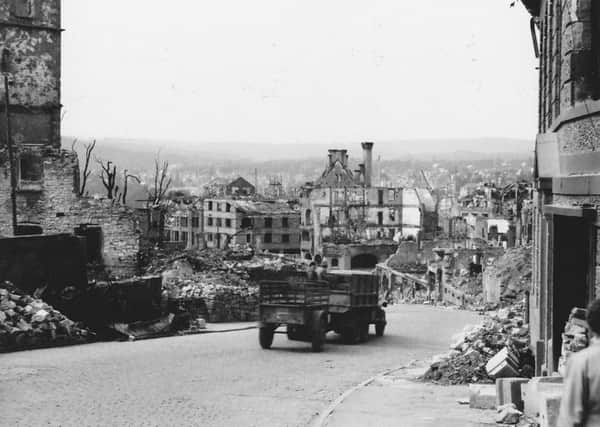 Harry Thurgar's photo shows a bombed out Stuttgart after World War 2
