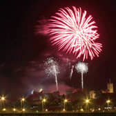 Fireworks above Lancaster as part of the Light Up Lancaster festival.