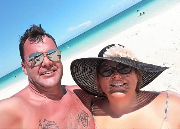Tony and Sam Baines on their honeymoon in Cuba before Hurricane Irma struck.