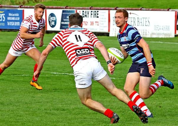 Vale of Lune's Damon Hall scored two tries. Picture: Tony North.