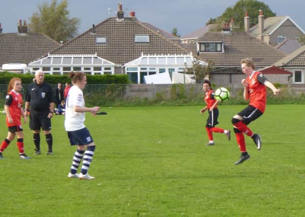 Kayleigh Hindle was Morecambe Ladies star player against Preston North End Reserves.