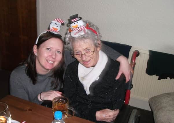 Zara Cummins with her grandmother Dorothy Tomlinson, a resident at Morecambe Bay Care Home which will be closing.
