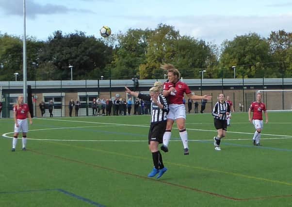 Charlotte Higginson in action against Sheffield Steel Wanderers.