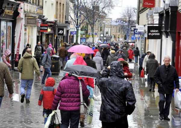 Christmas shoppers in Lancaster