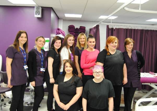 The staff who took part in the Sparkle Day for charity.