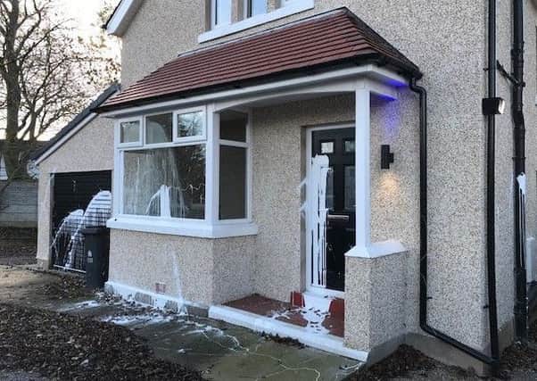 This house on Lancaster Road in Morecambe has had white gloss paint thrown all over it by vandals. Picture: Michelle Blade.