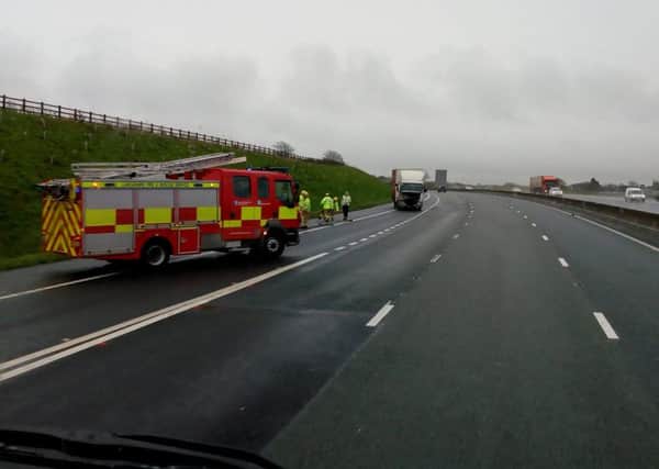 An incident on the M6 near Junction 24 on Tuesday, November 14 2017.
