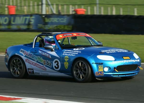 Liam Murphy in action at Brands Hatch.