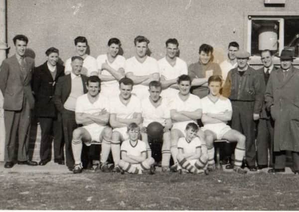 Lansil 1961-62. Back row from left, Ken "Topsy" Irving (manager), Brian Walmsley, unknown, Sam Walling, Derek Dean, Alf Turner, Alan Howse, Rodney Gill, unknown, Tommy Makinson (trainer), George Delgarno, unknown. Front row from left, John Shuttleworth, Dickie Chappell, Tom Atkinson, Geoff Atkinson and Joe Sherrington.