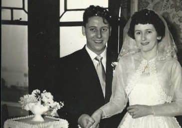 Jack and Patricia Robinson on their wedding day.