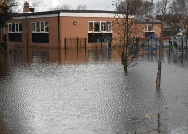 Morecambe Road School on Thursday following the flooding.