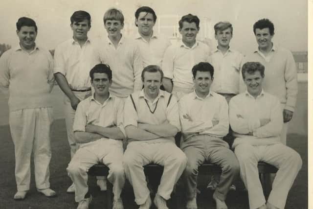 Williamsons Cricket Club, 1960s. Front row from left, Stan Gribben, David Wray (captain), Terry Ainsworth, Bob Bonnick. Back row from left, unknown, unknown, unknown, Ray Harrison, Ron Cumpsty, unknown and Roy Fawcett.