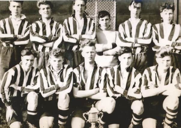 Red Rose Boys Club 1950-51. Back row from left, Bill Kirby, Conroy Cullen, Jack Holmes, Brian Newbury, Les Heward and Ron Mitchell. Front row from left, Fred Isaacs, Jim Bonnick, Ken Holden and Pete Hudson.