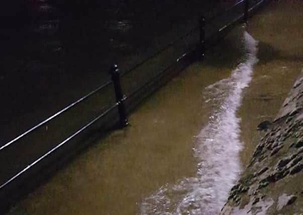 High tide on St George's Quay, Lancaster. Picture by Stayc Bateson.