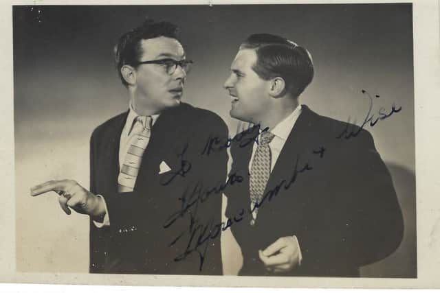 The autograph of Eric Morecambe and Ernie Wise, belonging to Bob Middleton from Morecambe.