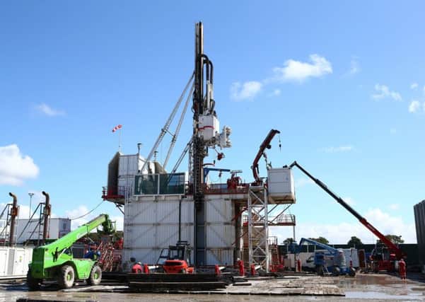Handout photo from Cuadrilla showing the drilling rig at Preston New Road shale gas exploration site, as the energy firm said it had "very encouraging" early results from its shale gas exploration site in Lancashire. PRESS ASSOCIATION Photo. Issue date: Friday January 12, 2018. The company said a pilot well drilled down 2.7km (1.7 miles) at Preston New Road, in Fylde, had been completed and core samples showed the rock was suitable for hydraulic fracturing, or fracking. See PA story ENERGY Fracking. Photo credit should read: Dave Thompson/PA Wire

NOTE TO EDITORS: This handout photo may only be used in for editorial reporting purposes for the contemporaneous illustration of events, things or the people in the image or facts mentioned in the caption. Reuse of the picture may require further permission from the copyright holder.