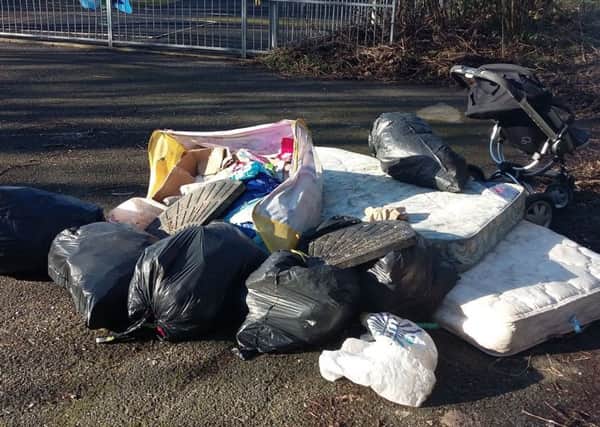 Fly-tipping at Peel Avenue in Heysham. Picture by Lancaster City Council.