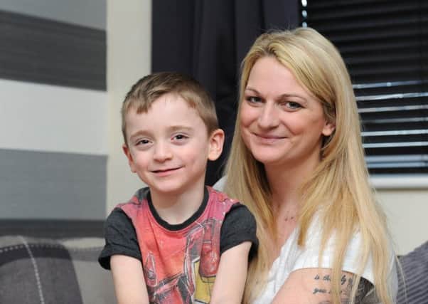 5-year-old Reilly McCarthy, pictured with mum Justine.