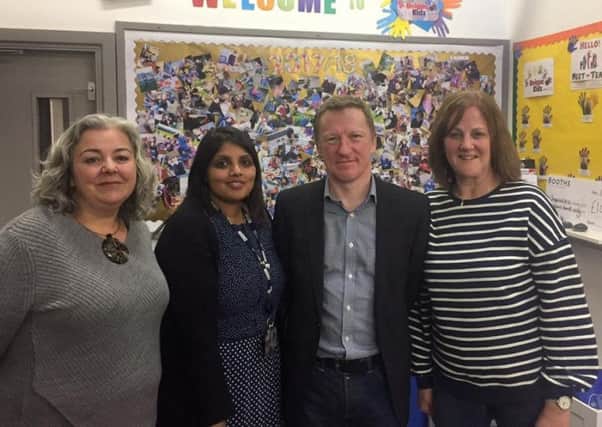 The Children in Need visit to Unique Kidz. Pictured are Denise Armer, co-founder of Unique Kidz & Co, Kalima Patel, regional officer, Simon Antrobus, chief executive of BBC Children in Need, and Jane Halpin, co-founder of Unique Kidz & Co.
