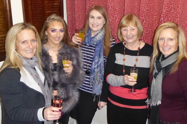 Andrea Partridge, Elena Delaney, Anna Webster, Kate Webster and Audra Mulholland at the fashion show in aid of CancerCare.