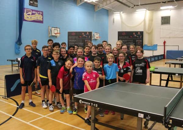 The regional training centre at Garstang being awarded Table Tennis England Performance Club status.