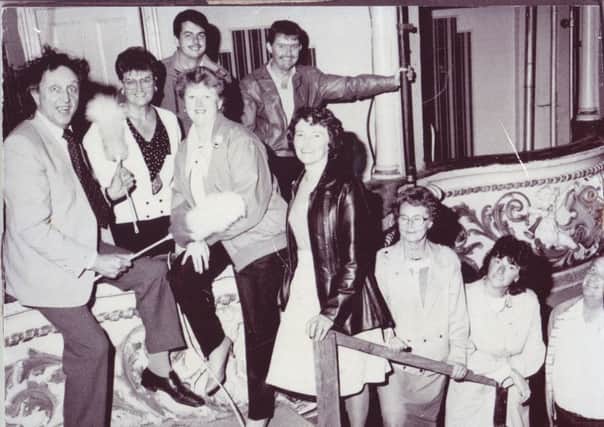 WINTER GARDENS: Comedian Ken Dodd with the Friends of the Winter Gardens in 1986. Among those pictured are current Friends, Evelyn Archer (chair), Joan Kitching and June Stancliffe.