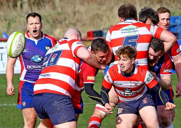 Billy Swarbrick clears the ball from the scrum. Picture: Tony North