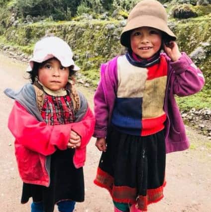 Peruvian children approached us on the Lares Trail. Picture by Rachael Edmonds