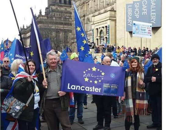 The Lancaster for Europe group joined the march in Leeds on March 24.