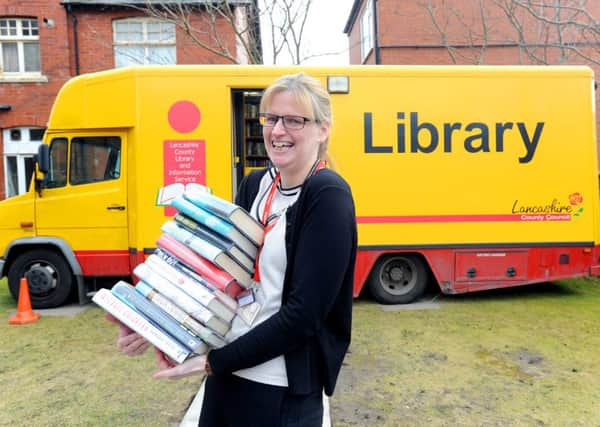 St Annes mobile library has opened on Clifton Drive South.  Pictured is frontline officer at St Annes Library, Aileen Smedley.