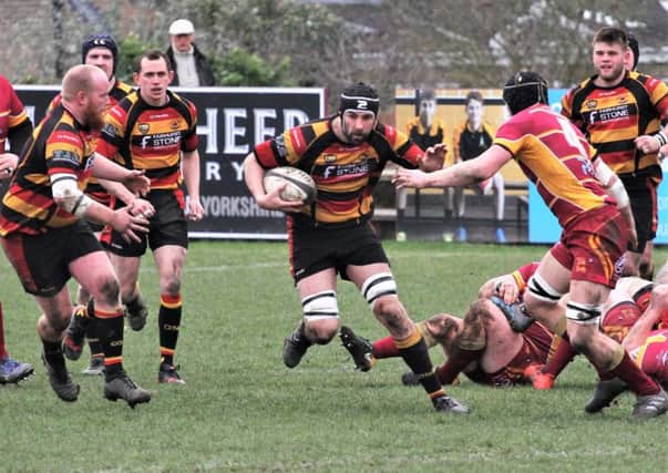 Kirkby Lonsdale on the attack against Sandal.