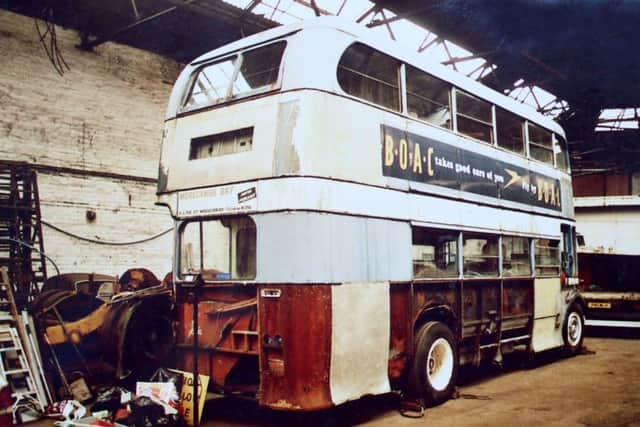 The bus before being restored.