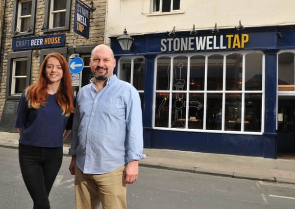 Photo Neil Cross
Elle Gilligan and Landlord Tim Tomlinson at the Stonewell Taps, Church St, Lancaster