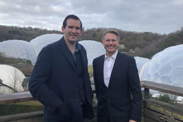 David Harland, CEO of the Eden Project, with Morecambe and Lunesdale MP David Morris