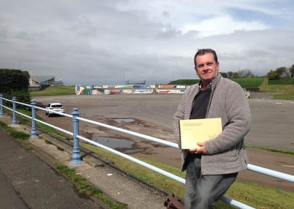 Ian Hughes in front of the former Dome site in Morecambe