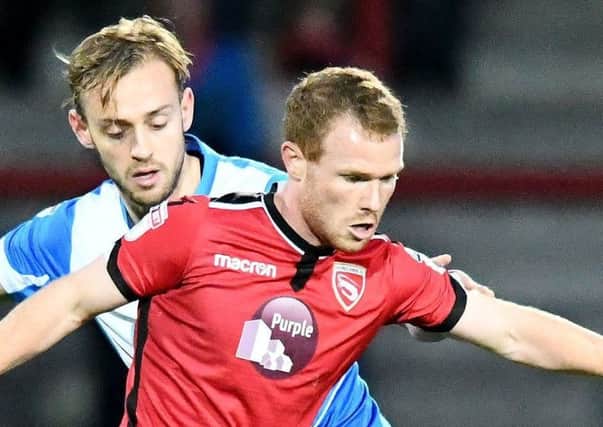 Adam Campbell was given another opportunity to impress for Morecambe