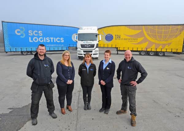 Pictured are Dan Wilson, Sarah Metcalfe, Sandra Cottam-Shea, Janie Renshall and Steve Vause from SCS Logistics Ltd