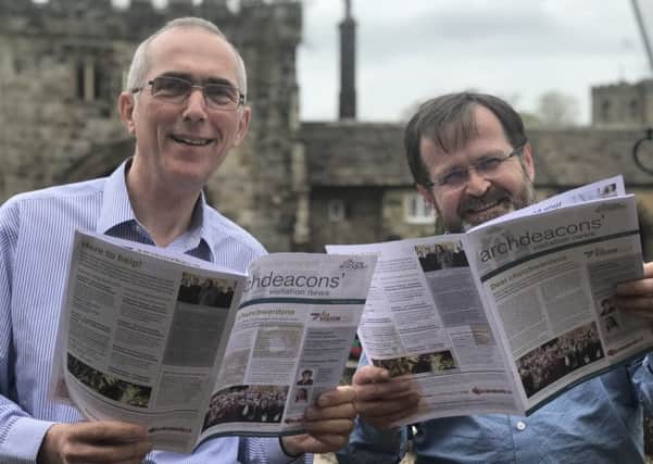 The Archdeacon of Blackburn, The Venerable Mark Ireland, (left) and the Archdeacon of Lancaster, The Venerable Michael Everitt with copies of this years edition of the Archdeacons Visitation News, distributed to all parishes.