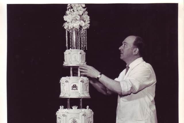 The wedding cake for Princess Margaret's nuptials, which was made by D.R.Adams Bakery in Morecambe.