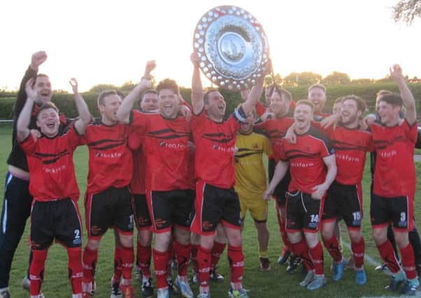 Garstang celebrate lifting the West Lancashire League Premier Division trophy last week