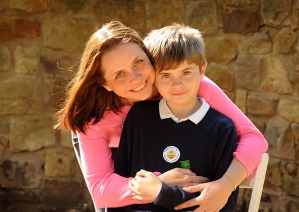 Cath Hill with her son Jake.