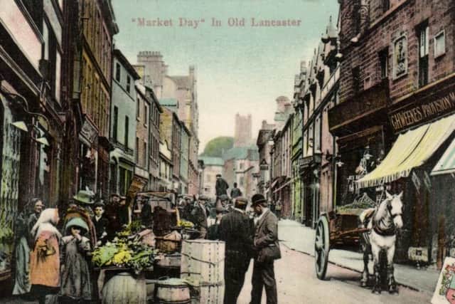 Market day in old Lancaster.