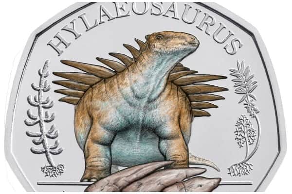 The coins feature three different dinosaurs - the Hylaeosaurus, Megalosaurus, and the Iguanodon (Photo: Royal Mint)